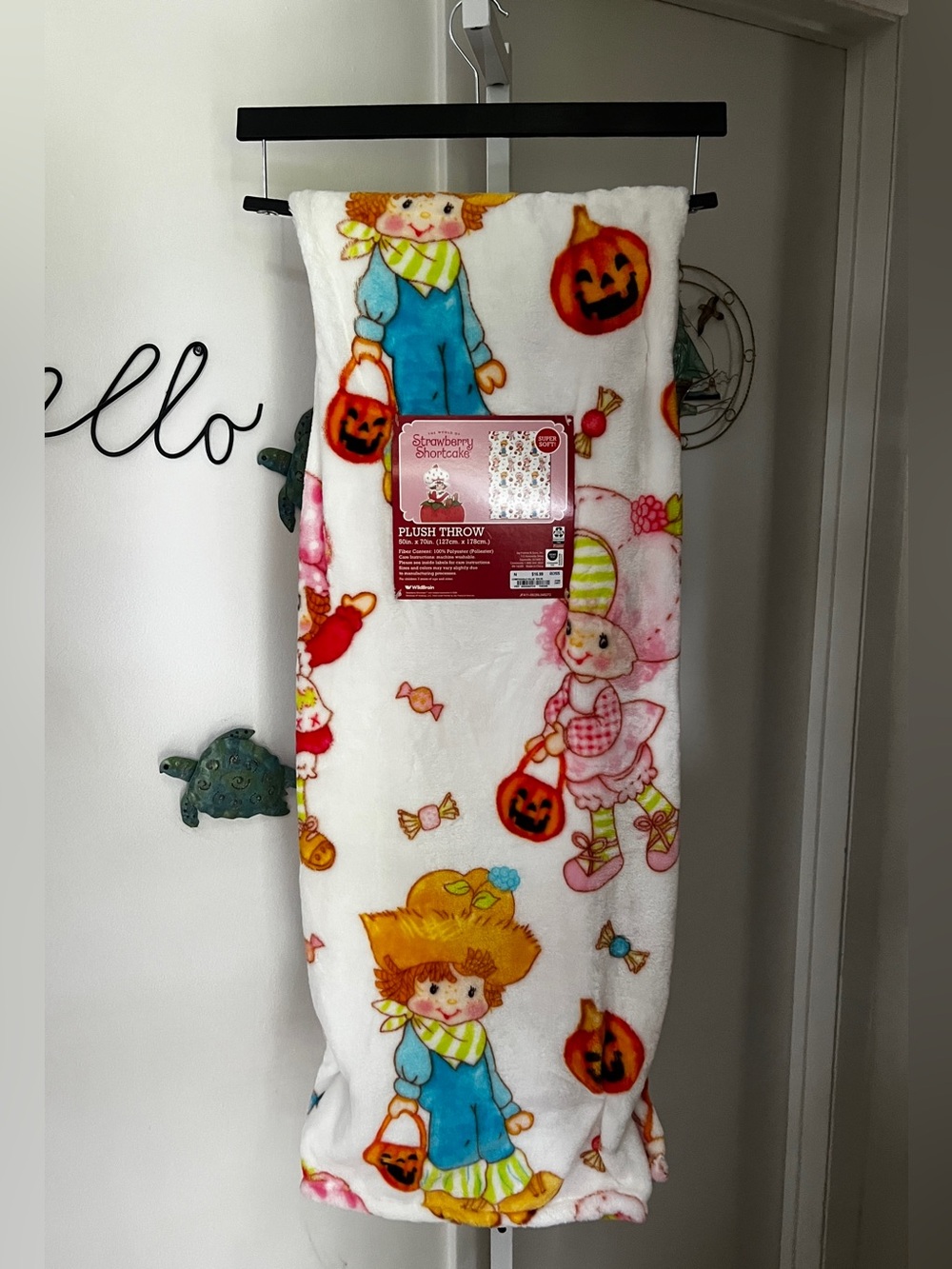 NEW Strawberry Shortcake White Halloween Throw Blanket 50”x70” 2026